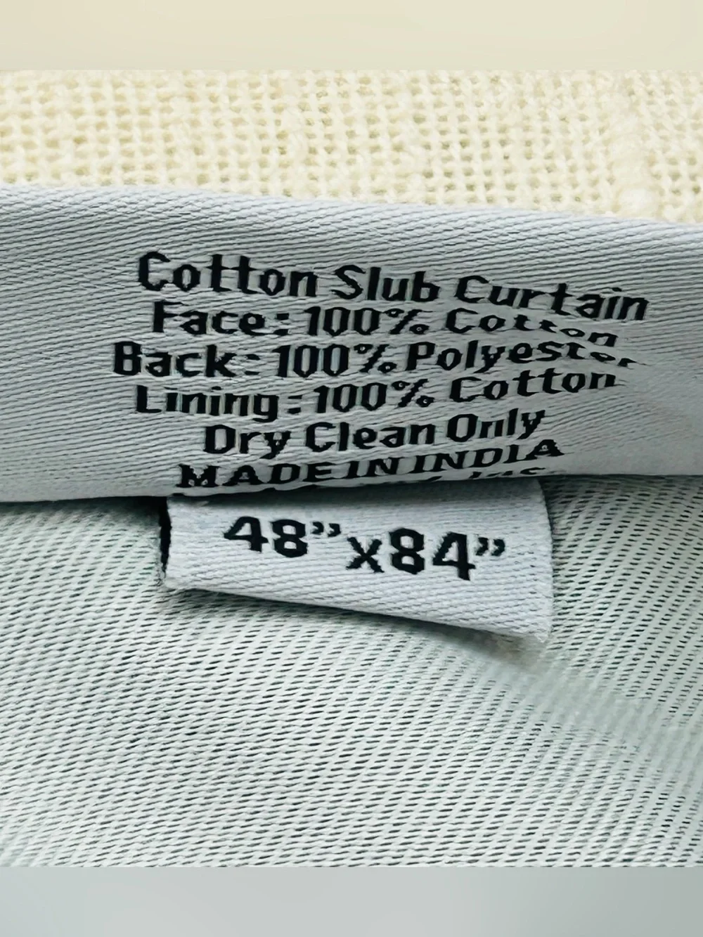 QUINCE Set Of 2 48x84 Cotton Slub Blackout Curtains Natural 0752